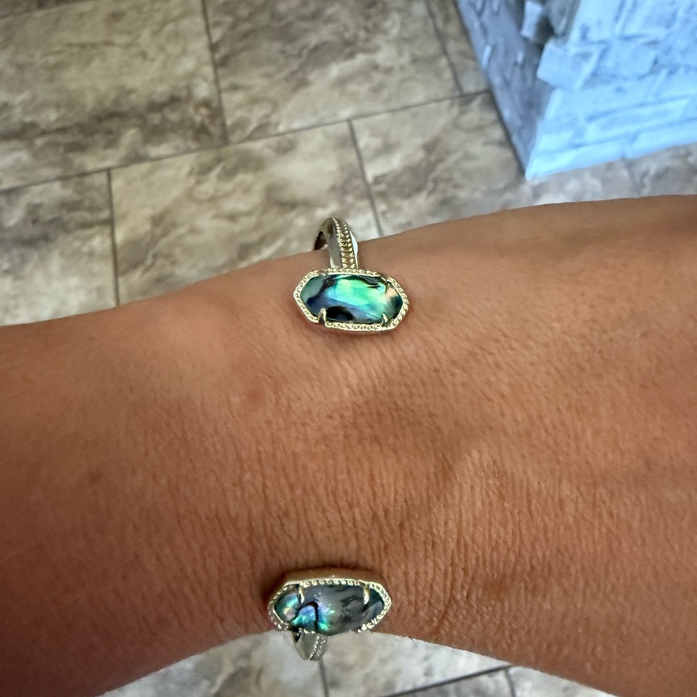 Kendra Scott Gold Cuff with Blue Accents - Picture 2 of 3